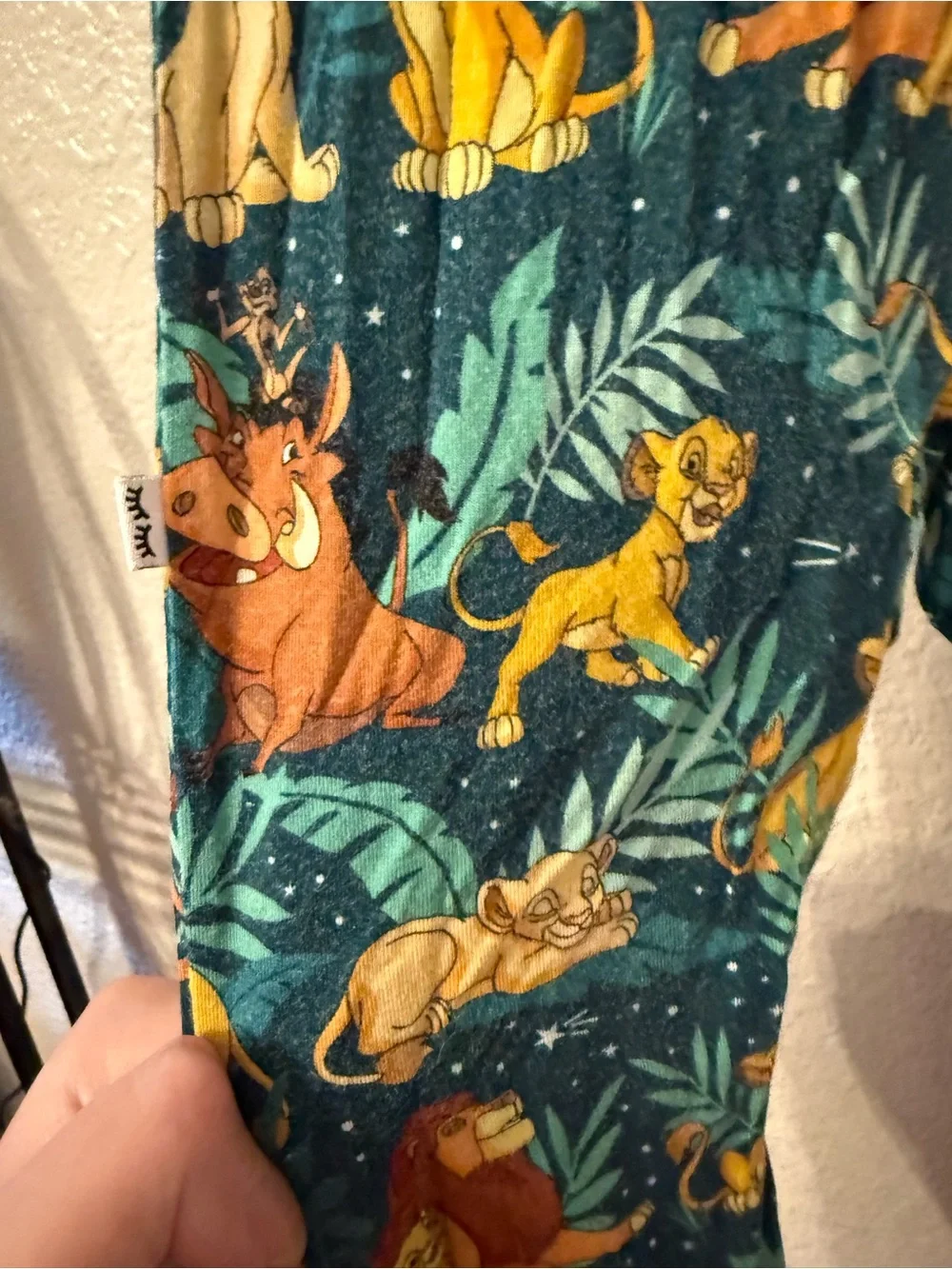 Little Sleepies Teal Lion King Allover Print One-Piece Footie Pajamas